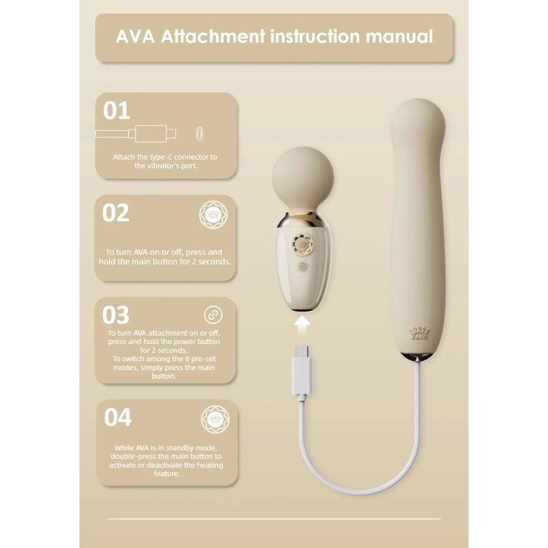 Пульсатор Zalo – AVA Attachment Sakura Pink для смарт-вібромасажера Zalo – AVA