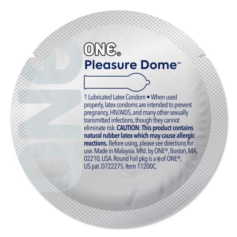 Набір презервативів ONE Pleasure Dome, 100 шт, гладенькі, з розширеною головкою, паковання-тубус