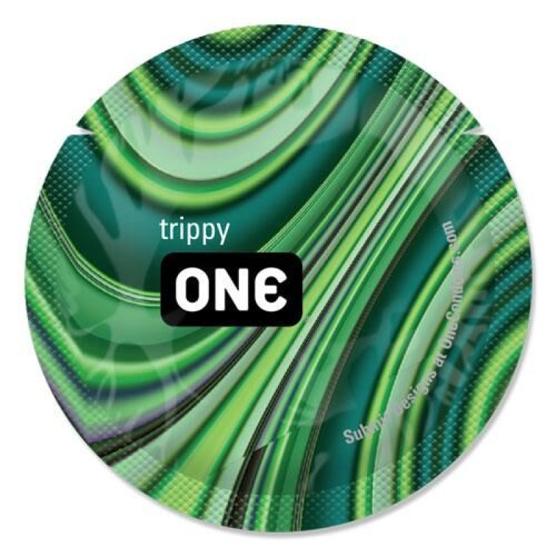 Презерватив ONE Glowing Pleasures, 1 шт, світиться в темряві, зі змазкою