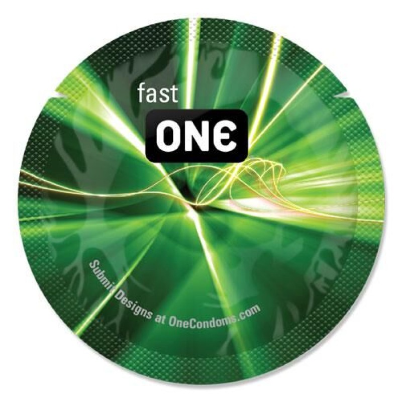 Презерватив ONE Glowing Pleasures, 1 шт, світиться в темряві, зі змазкою