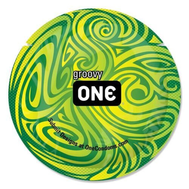 Презерватив ONE Glowing Pleasures, 1 шт, світиться в темряві, зі змазкою