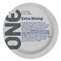 Презерватив ONE Extra Strong, 1 шт, розширена форма, зі змазкою, підходить для анального сексу