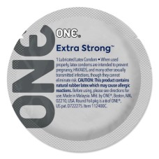 Презерватив ONE Extra Strong, 1 шт, розширена форма, зі змазкою, підходить для анального сексу