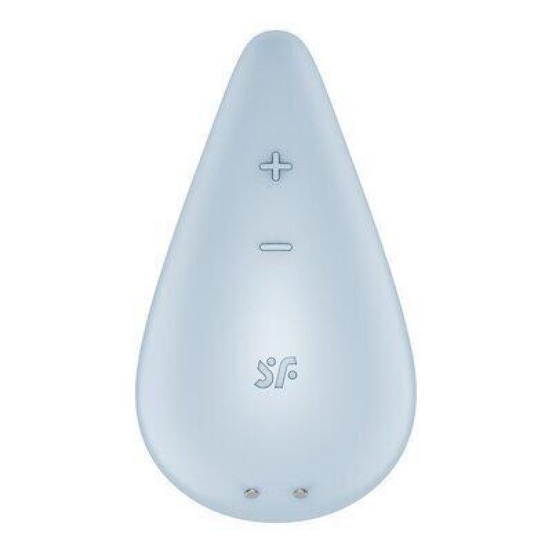 Вібратор для зовнішньої стимуляції Satisfyer Dew Drop Blue, 2 мотори, 12 режимів, м’який корпус