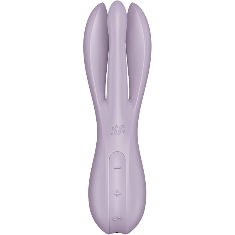 Кліторальний вібратор Satisfyer Threesome 2 Violet, 3 гнучкі пальчики, 3 мотори