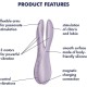 Кліторальний вібратор Satisfyer Threesome 2 Violet, 3 гнучкі пальчики, 3 мотори