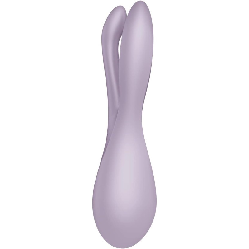 Кліторальний вібратор Satisfyer Threesome 2 Violet, 3 гнучкі пальчики, 3 мотори