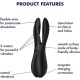 Кліторальний вібратор Satisfyer Threesome 2 Black, 3 гнучкі пальчики, 3 мотори