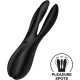 Кліторальний вібратор Satisfyer Threesome 2 Black, 3 гнучкі пальчики, 3 мотори