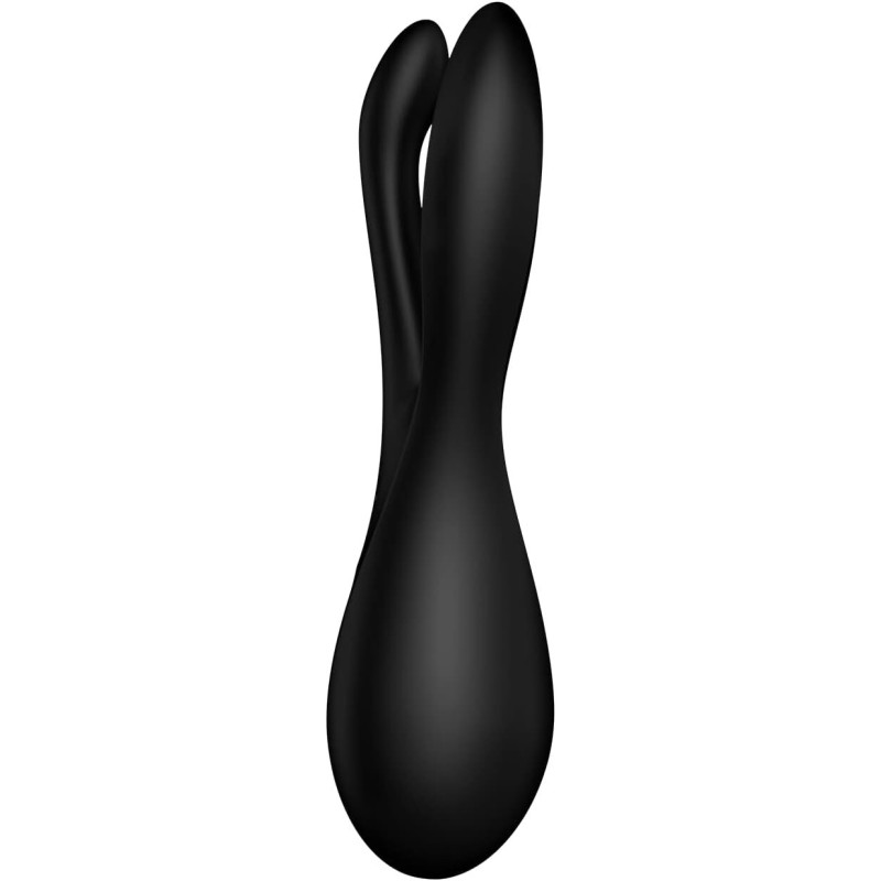 Кліторальний вібратор Satisfyer Threesome 2 Black, 3 гнучкі пальчики, 3 мотори