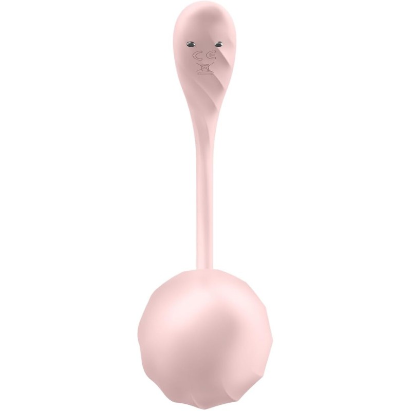 Смарт-віброяйце Satisfyer Ribbed Petal Connect App Rose, керування зі смартфона, пульт ДК