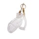 Клітка для пеніса LOCKINK SEVANDA Plastic Penis Chastity Cage, прозора, 3 кільця різних розмірів