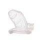 Клітка для пеніса LOCKINK SEVANDA Plastic Penis Chastity Cage, прозора, 3 кільця різних розмірів