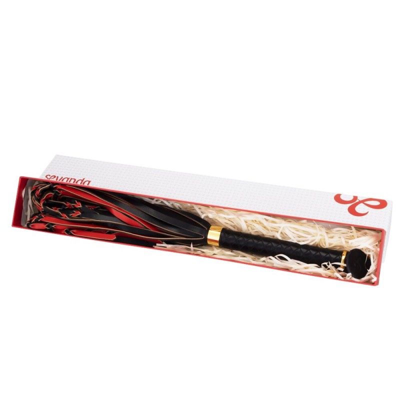 Флогер LOCKINK SEVANDA Red & Black Braided Tail Flogger