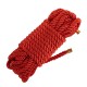 Веревка для шибари LOCKINK SEVANDA Shibari Pratice Rope, красная, 8 м, нейлон+хлопок
