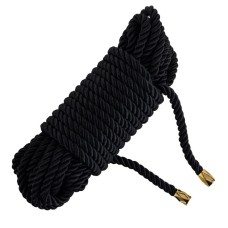 Веревка для шибари LOCKINK SEVANDA Shibari Pratice Rope, черная, 8 м, нейлон+хлопок