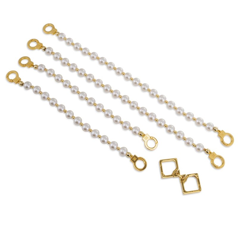 Перлинні наручники та поножі LOCKINK Pearl Handcuffs & Anklecuffs
