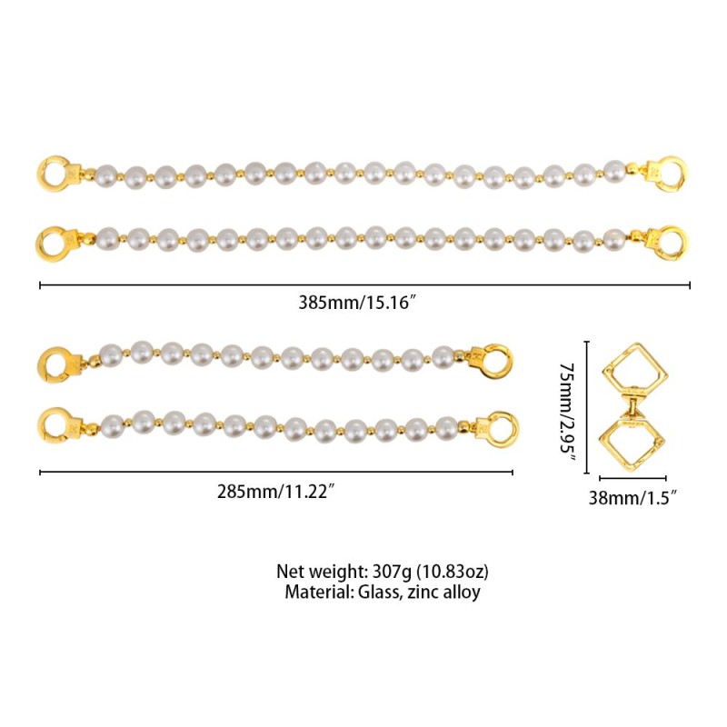 Перлинні наручники та поножі LOCKINK Pearl Handcuffs & Anklecuffs