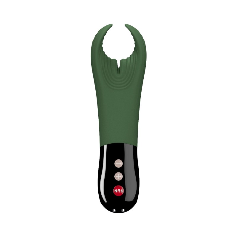 Вібратор для пеніса Fun Factory MANTA moss green/black, підходить для парних ігор