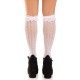 Гольфи ажурні Leg Avenue Sweetheart Ruffle Cuff Knee Highs, білі, малюнок-сердечка