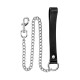 Поводок из натуральной кожи Fetish Tentation Premium Metal leash with cowhide leather wrist 72 см