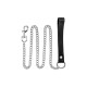 Поводок из натуральной кожи Fetish Tentation Premium Metal leash with cowhide leather wrist 115 см