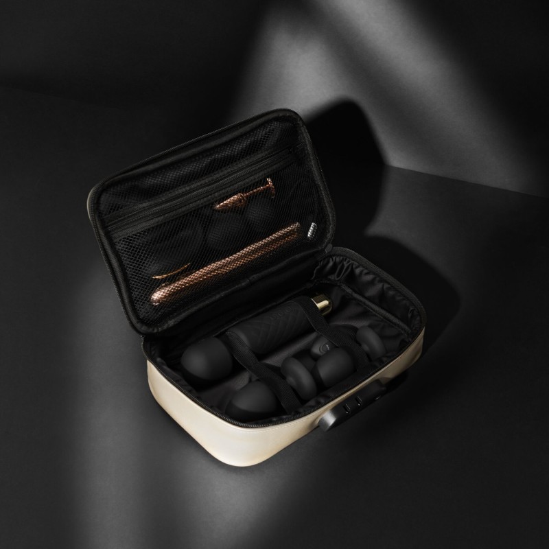 Кейс для игрушек Dorcel DISCREET BOX LUXURY GOLD, кодовый замок, 27×16×7,62 см
