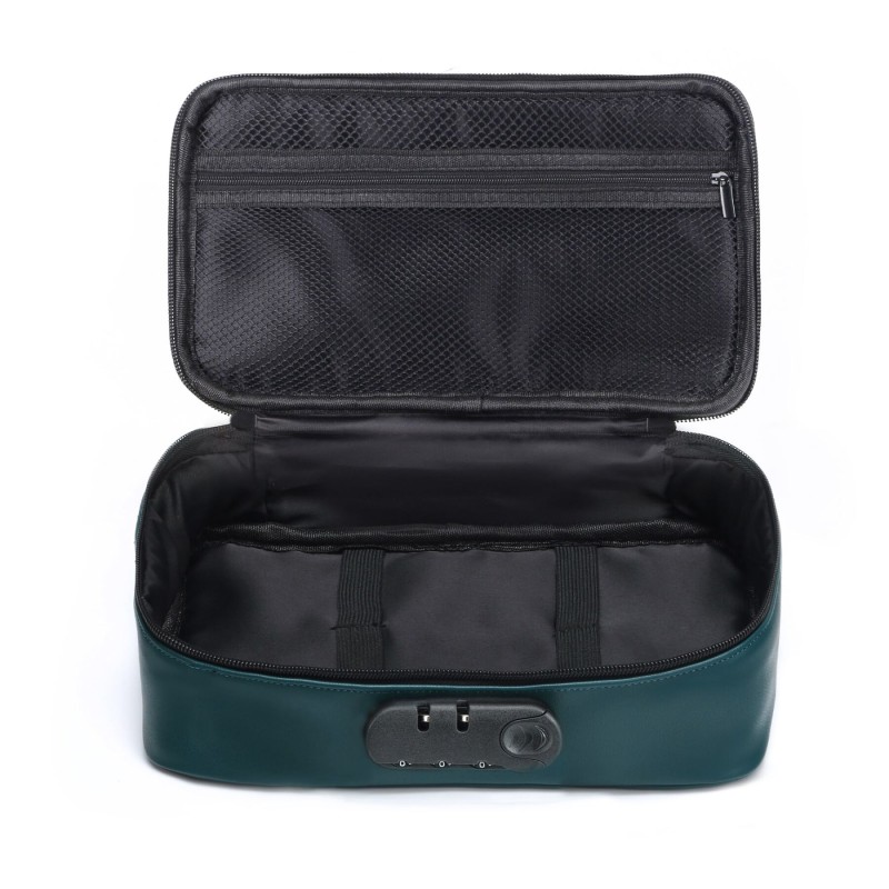 Кейс для игрушек Dorcel DISCREET BOX LUXURY GREEN, кодовый замок, 27×16×7,62 см