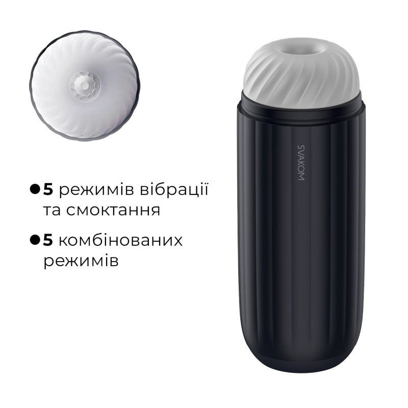Интерактивный смарт-мастурбатор с вибрацией и посасыванием Svakom Sam Neo 2 Pro, подогрев до 38 °C