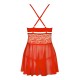 Бебі-дол Obsessive 838-BAB-3 babydoll & thong red 2XL/3XL