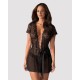 Пеньюар Obsessive Alluria peignoir & thong S/M