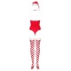 Боді Obsessive Kissmas teddy red L/XL
