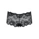 Мереживні трусики-шортики Obsessive Idillia shorties black L/XL