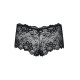 Мереживні трусики-шортики Obsessive Idillia shorties black L/XL