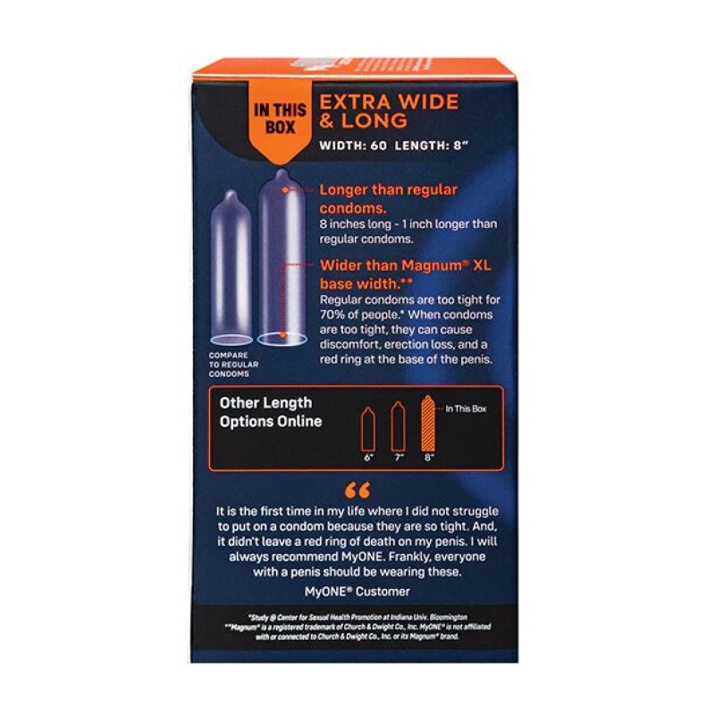 Презервативи MyONE Extra Wide & Long 10 шт, картонна коробка