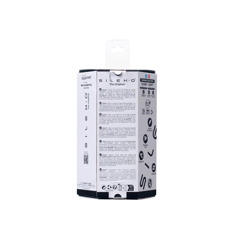 Анальная пробка SilexD Model 2, size M, черная, двухслойная, с эффектом памяти, диаметр 4 см
