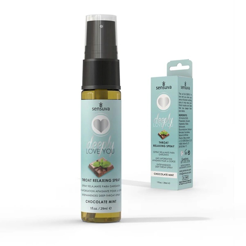 Спрей для мінету Sensuva Deeply Love You Chocolate Mint (29 мл), для глибокого мінету