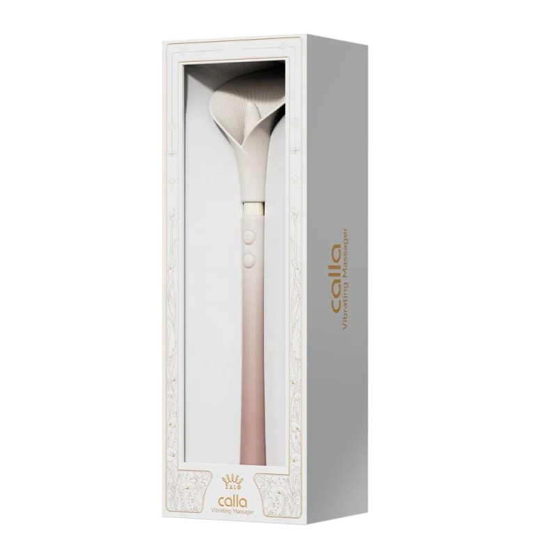 Розкішний вібромасажер Zalo – Calla Blossom Pink, двосторонній, 2 мотори
