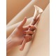 Розкішний вібромасажер Zalo – Calla Blossom Pink, двосторонній, 2 мотори