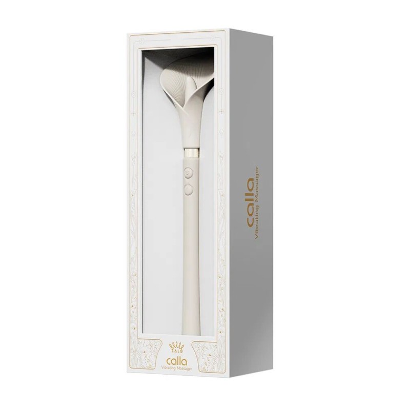 Розкішний вібромасажер Zalo – Calla Ivory White, двосторонній, 2 мотори