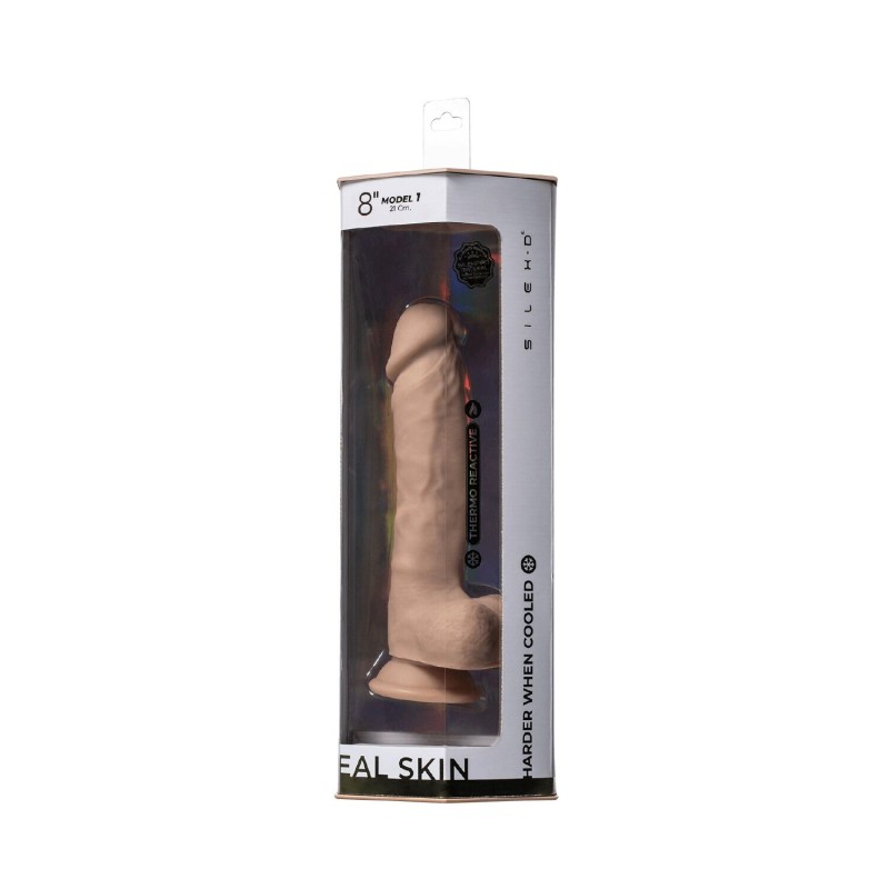 Фалоімітатор SilexD Vetus Real Skin Flesh (8in MODEL 1) суперсофт-силікон+Silexpan, діаметр 4,1 см