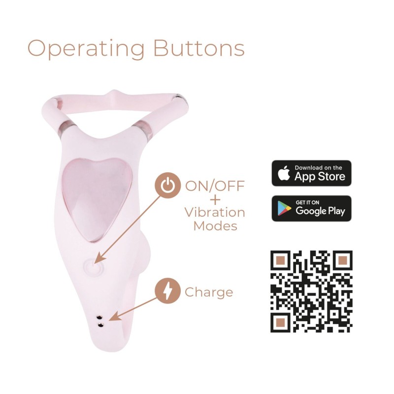 Смарт-вібратор для пар Adrien Lastic Venus + APP, подвійний, можна носити під одягом, 10 режимів