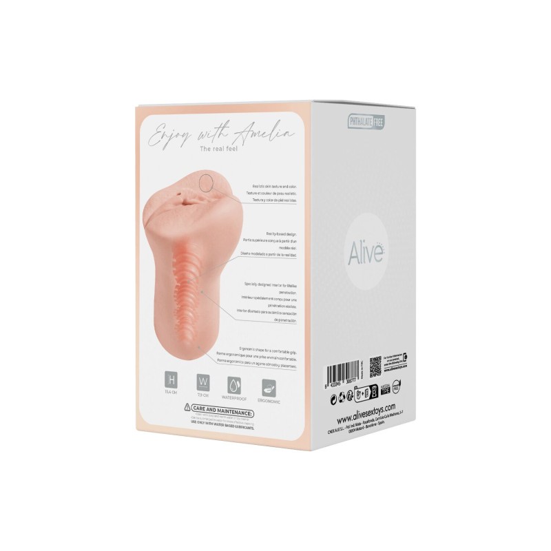 Мастурбатор-вагина Alive Amelia Super Realistic Masturbator S Flesh, реалистичный канал