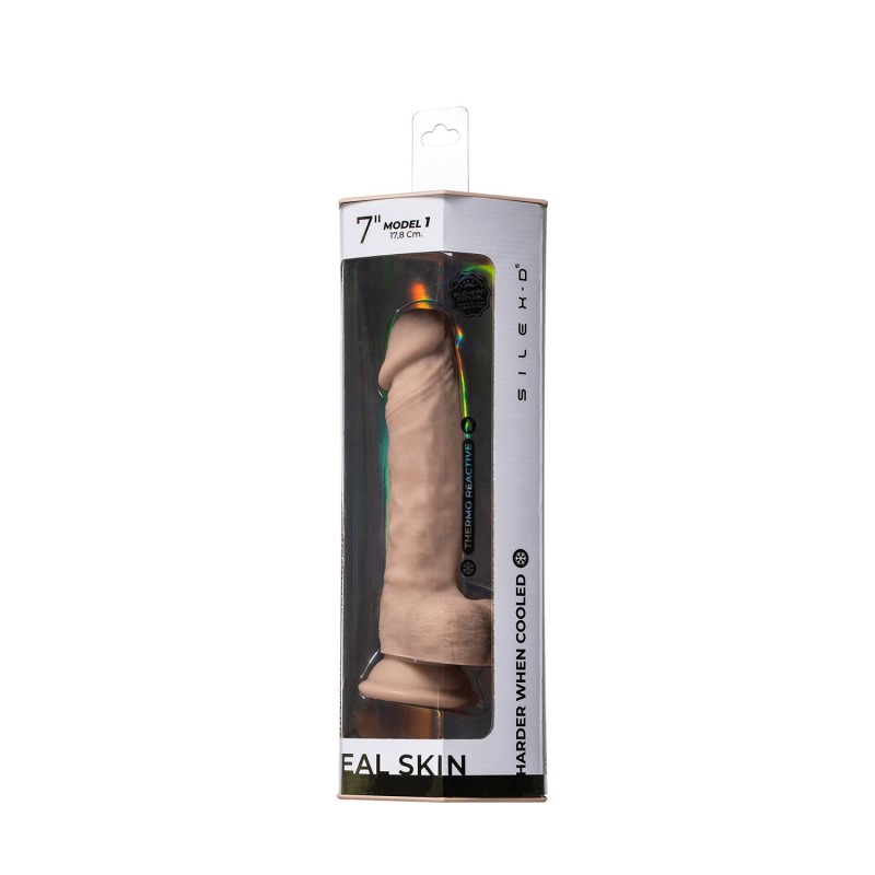 Фалоімітатор SilexD Johnny Real Skin Flesh MODEL 1, суперреалістичний, на присосці, діаметр 3,8 см