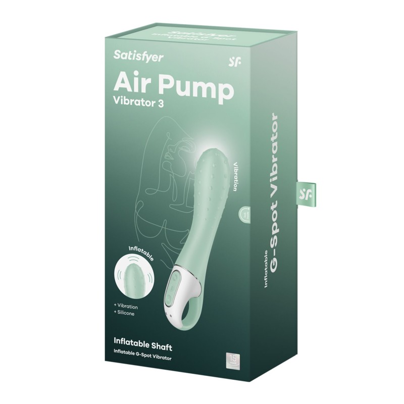 Вібратор точки G Satisfyer Air Pump Vibrator 3, надувається, 12 режимів вібрації