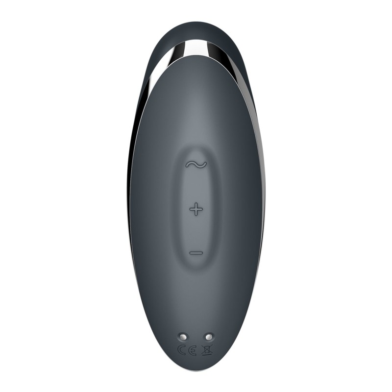 Вибростимулятор-пульсатор Satisfyer Tap & Climax 2 Grey, эффект постукивания пальцем