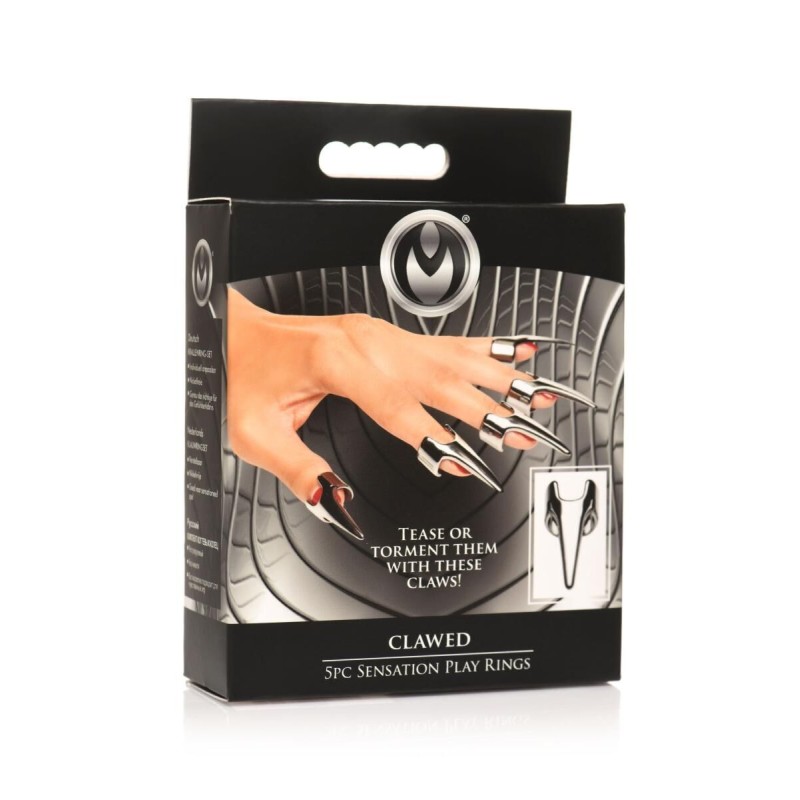 Набір кілець з кігтями Master Series Five-Piece Sensation Claw Rings - Silver (м'ята упаковка!!!)