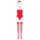 Боді Obsessive Kissmas teddy red L/XL (м'ята упаковка!!!)