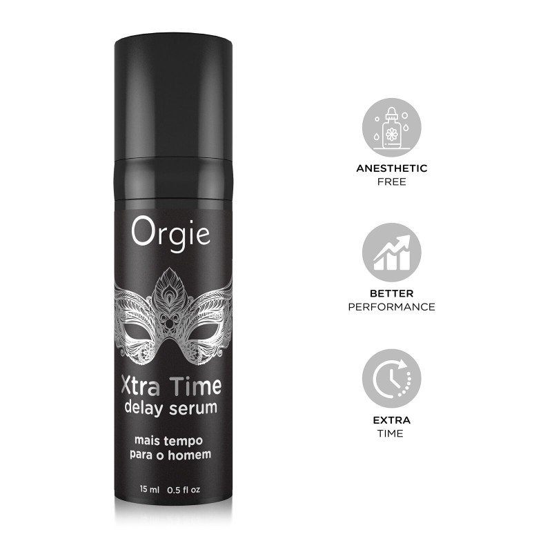 Сироватка-пролонгатор Orgie Xtra Time Delay Serum, 15 мл, без анестетиків, на силіконовій основі
