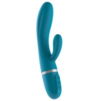 Вібратор-кролик Liebe Bend It Plus Ocean Blue, гнучкий, 2 мотори, 10 режимів